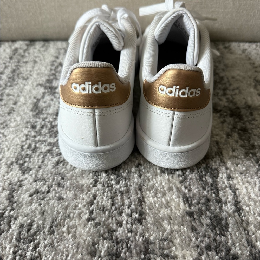 Adidas White Lace-Up Sneakers